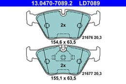 ATE 13.0470-7089.2 Brake pad set