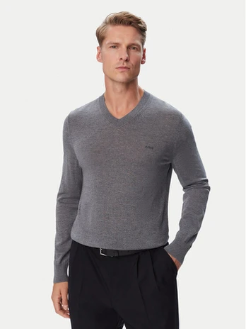BOSS Megztinis H-Melba-L 50571907 Pilka Regular Fit