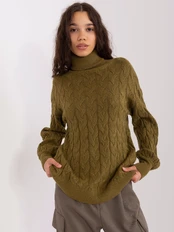 Megztinis-AT-SW-2348.88-khaki kaina