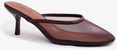 Rudos aukštakulnės basutės Step in style