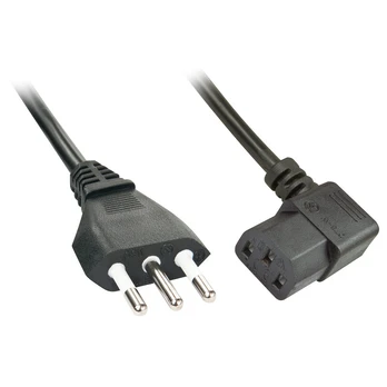 Lindy 2m IT to C13 Angled Mains Cable