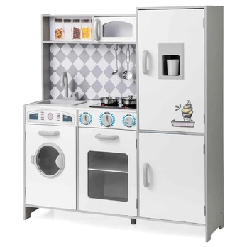 Bonideco Select Vaikų virtuvė 91x30x102cm., baltos/pilkos spalvos