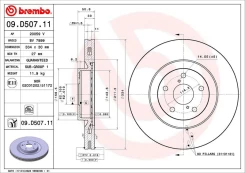 Stabdžių diskas BREMBO 09.D507.11 kaina