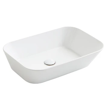 Praustuvas Simas WAVE RECTANGULAR 60x42 cm, baltas blizgus WA04 BIANCO