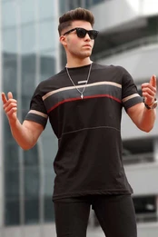 Vyriški juodi marškinėliai Geoffrey kaina