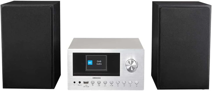 Medion LIFE P85003 Micro-Audio-System sidabrinis