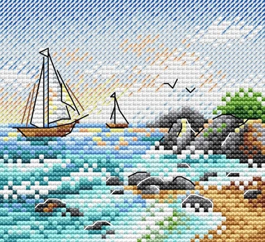 Cross stitch kit "On the sea wave" SM-642