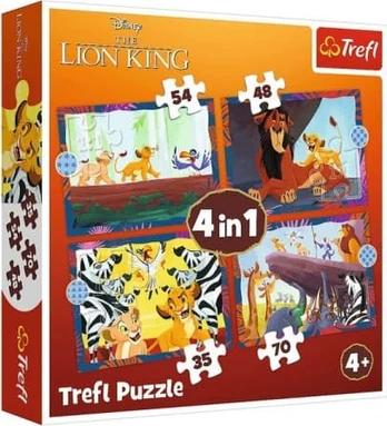 Puzzle 4w1 Brave Lion King