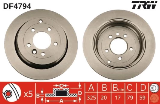 TRW DF4794 Brake Disc