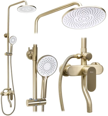 Dušo sistema REA Drop, Brushed Gold