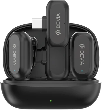 Devia microphone for smartphone USB-C wireless 2in1 juodas
