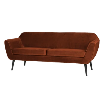 Sofa Rocco, 75 x 187 x 82 cm, aksomas, ruda