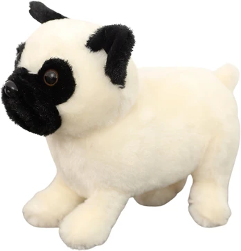 Pliušinis žaislas Šuo Mopsas, 19 cm
