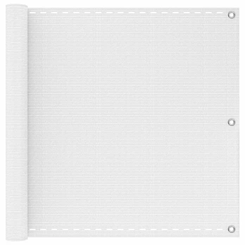 Balkono Ekranas Balta 90 x 700 cm HDPE ir aliuminis