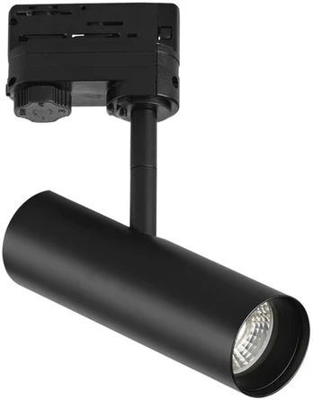 7W LED trifazis bėginis šviestuvas ROCKET, juodas, CCT