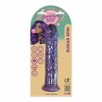 Bubblegum Blast Sugar Spin Purple 21cm Classic Jelly Model with Suction Cup