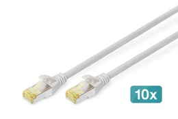 Digitus DIGITUS 10er CAT 6A S/FTP Patchkabel, 0.5m, grau