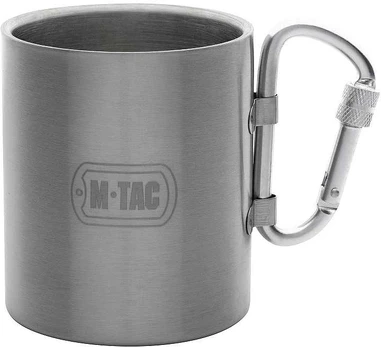 M-Tac termopuodelis su karabinu, 280 ml, chromo spalvos