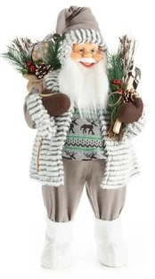 Figūrėlė, "Kalėdų senelis", 44 cm, balta/sidabro