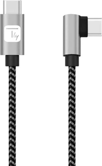 Techly USB 2.0 Type-C USB-C kampinis kabelis 2m 3A greitam įkrovimui