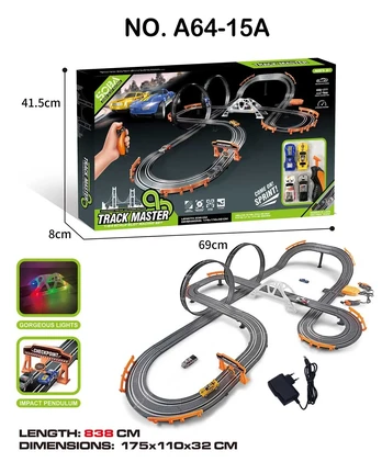 TRACK MASTER Race Track with Backlight + Accessories