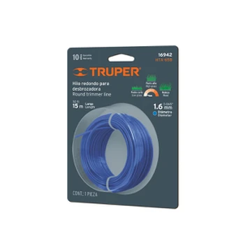 Truper apvalus pjovimo valas, 1.6 mm x 15 m