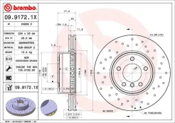 Stabdžių diskas BREMBO 09.9172.1X kaina