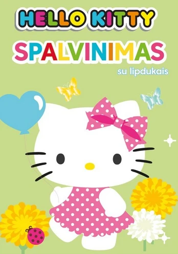Hello Kitty. Spalvinimas su lipdukais