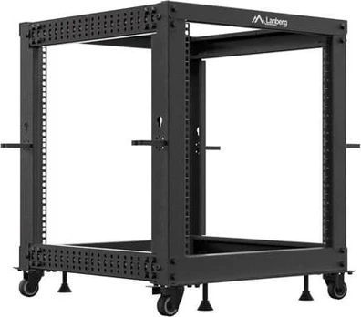 OPEN RACK 19" 12U 600X600-1100 ADJUSTABLE BLACK LANBERG