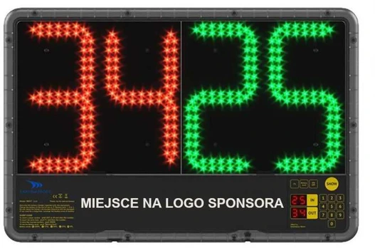 Elektroniczna tablica zmiany zawodników- dvipusė
