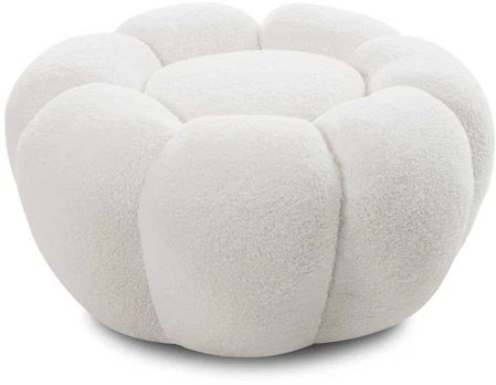 NOVANOOK Pufas, PERLE, 61x61x31 cm, Baltas