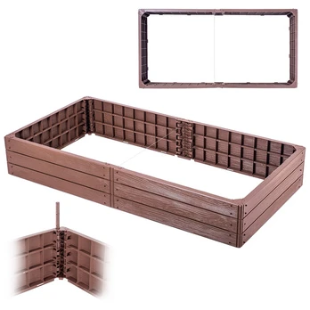 Pakelta lysvė Garden Box, ruda, 150x75 cm