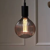 LED gaublys G125 Decoled E27 1W 2000K dūminė pilka