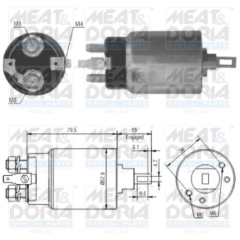 solenoidinis jungiklis, starteris MD46022