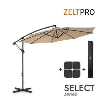 Gem. formos skėtis su padu ir užvalkalu Select Taupe