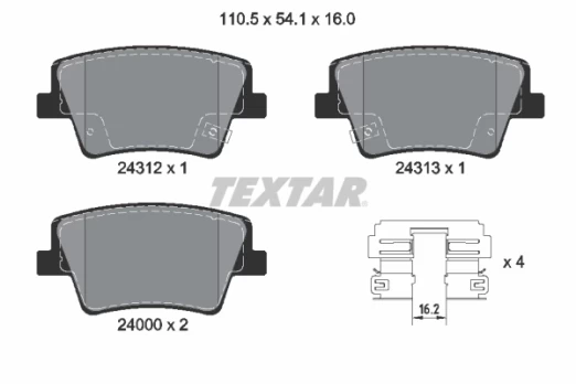 TEXTAR 2431201 Brake pad set