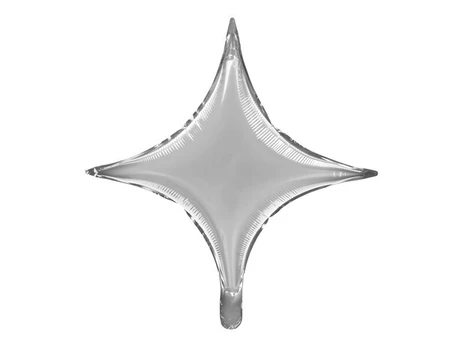 Folinis balionas Žvaigždė, sidabrinis, 45 cm