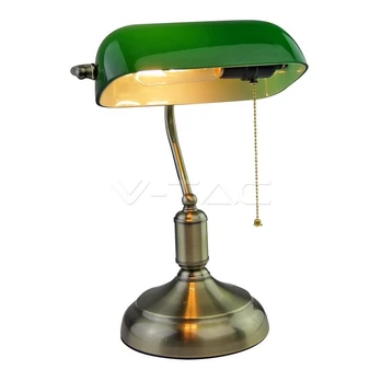 Stalinis LED šviestuvas V-TAC, E27, žalias, su jungikliu.