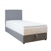 Continental bed LEVI 90x200cm, with mattress, grey kaina