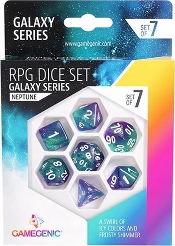 Gamegenic Gamegenic: Galaxy Series - RPG Dice Set - Neptune