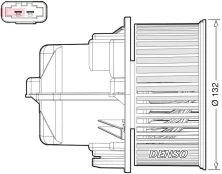 Vidaus pūtiklis DENSO DEA33002 kaina