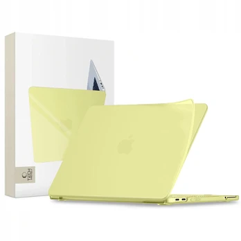 Matinis geltonas dėklas Apple MacBook Neo 13 2026 kompiuteriui "Tech-Protect Softshell"
