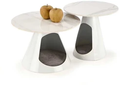 OSARIO coffee table, baltas marble / baltas kaina