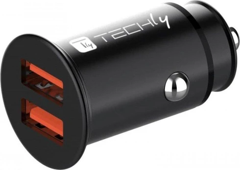 TECHLY Mini Car Charger 2 Ports USB-A | 365382