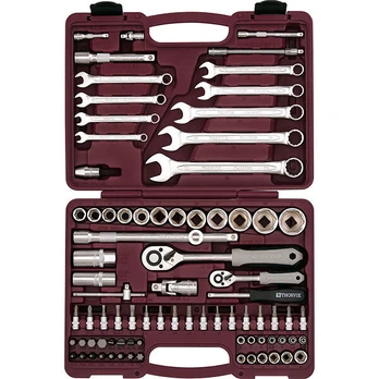 Įrankių komplektas 1/4" 1/2" DR, 82 vnt. (UTS0082, THORVIK)