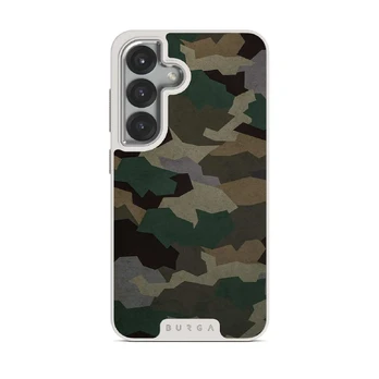 Tropical Green Camo - Samsung Galaxy S25 Plus Case, Elite Light (Magnetic) / Silver