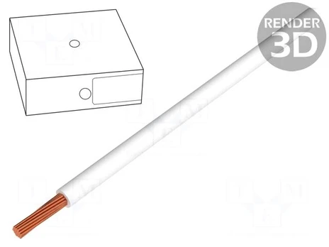 Wire | H07V-K | stranded | Cu | 2.5mm2 | white | PVC | 470/750V | Class: 5