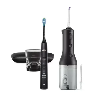 Philips - Black Cordless Power Flosser DiamondClean 9000 (HX3886/43)