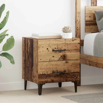 Lovos spintelė su stalčių 2 pcs Sena mediena 40 x 35 x 47.5 cm
