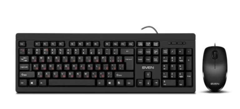 Sven Combo Keyboard+pelė KB-S320C juodas (104 keys, 1000DPI, 2+1 bt.)